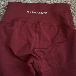 Alphalete High-Waisted Leggings - Burgundy